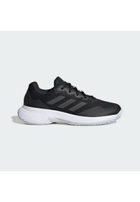 Adidas - Gamecourt 2.0 Tennis Shoes. Kolor: szary, wielokolorowy, czarny. Materiał: materiał. Sport: turystyka piesza, tenis #2