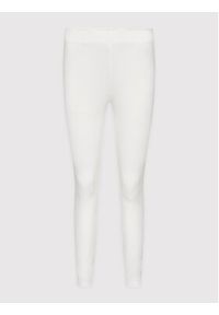DKNY Legginsy P0RK8CMD Biały Slim Fit. Kolor: biały. Materiał: wiskoza