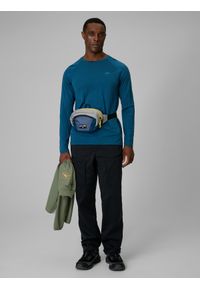 4f - 4F Longsleeve trekkingowy szybkoschnący z wełną merino męski - turkusowy L. Kolor: turkusowy. Materiał: wełna. Długość rękawa: długi rękaw. Długość: długie. Sport: turystyka piesza #2