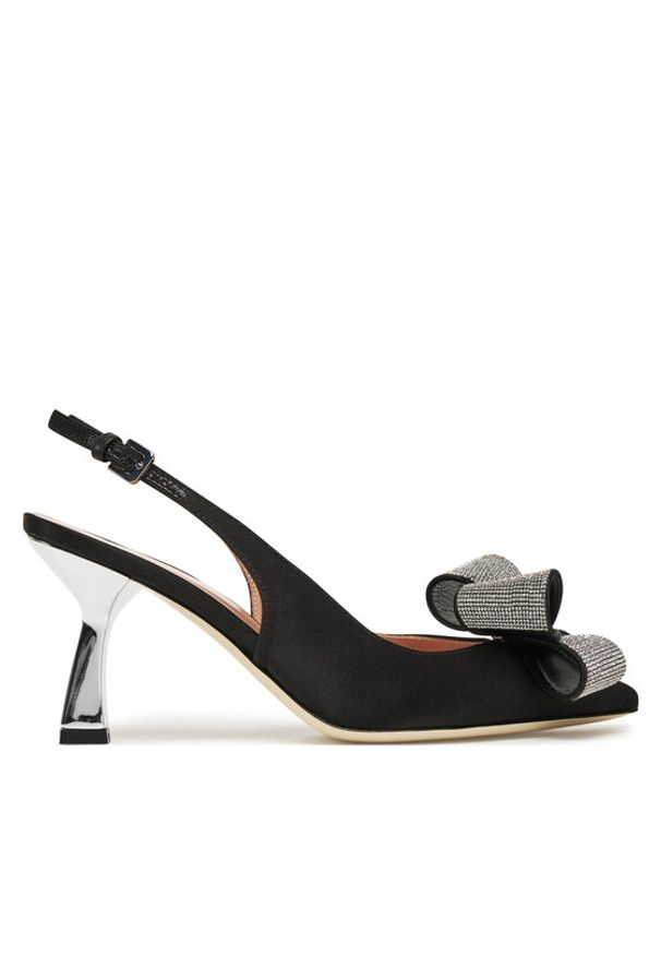 Pollini Sandały SA10077C1MTR0000 Czarny. Kolor: czarny. Materiał: materiał