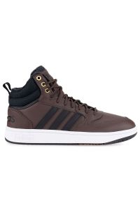 Adidas - Buty adidas Hoops 3.0 Mid Winterized GZ6680 - brązowe. Kolor: brązowy. Materiał: guma, syntetyk, futro, skóra. Szerokość cholewki: normalna. Sezon: zima