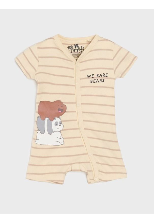 Sinsay - Rampers We Bare Bears - kremowy. Kolor: kremowy