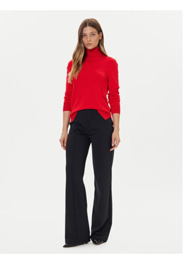 Gaudi Golf 521BD53018 Czerwony Regular Fit. Typ kołnierza: golf. Kolor: czerwony. Materiał: wiskoza