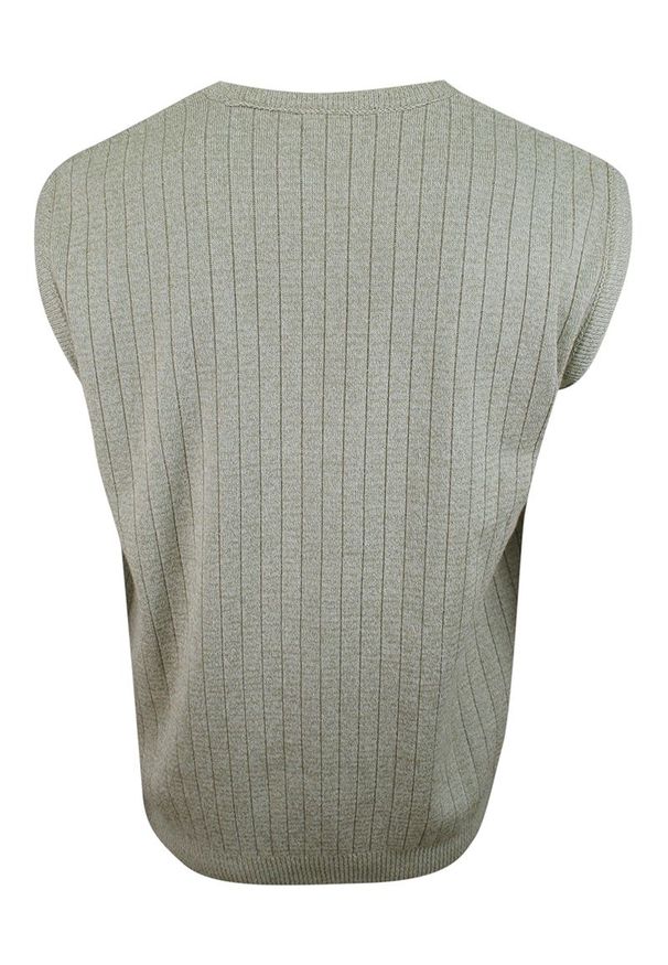 Kings - Kamizelka Beżowa w Paski, Elegancka, Bezrękawnik, Dekolt w Serek (V-neck), Męska -KINGS. Okazja: na co dzień. Typ kołnierza: dekolt w serek. Kolor: beżowy, brązowy, wielokolorowy. Materiał: bawełna, akryl. Długość rękawa: bez rękawów. Wzór: paski. Sezon: jesień, zima. Styl: elegancki
