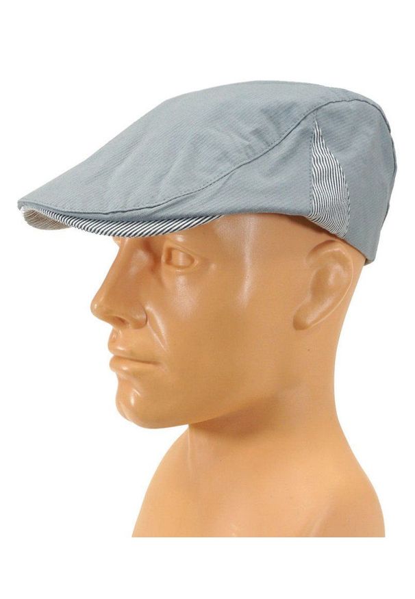Niebieska czapka Pako Jeans w paski, wakacyjna, na lato