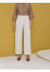 Sinsay - Spodnie straight leg - biały. Kolor: biały #1