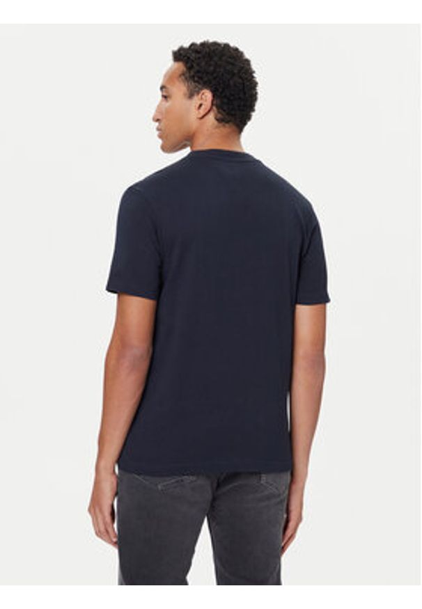 TOMMY HILFIGER - Tommy Hilfiger T-Shirt Linear Flag MW0MW41338 Granatowy Regular Fit. Kolor: niebieski. Materiał: bawełna