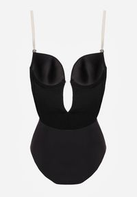 Born2be - Czarne Bieliźniane Body z Odkrytymi Plecami i Wyciętym Dekoltem Terise. Kolor: czarny #5