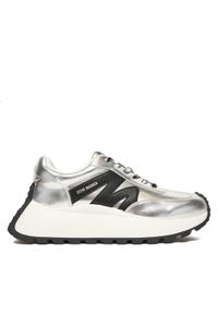 Steve Madden Sneakersy Supercampo SM11004808 Srebrny. Kolor: srebrny. Materiał: skóra, zamsz