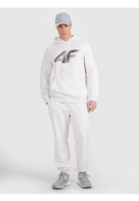 4f - 4F Spodnie dresowe joggery męskie - szare 3XL. Kolor: szary. Materiał: dresówka. Wzór: gładki, ze splotem