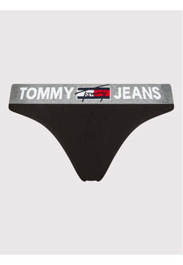 Tommy Jeans Stringi UW0UW02823 Czarny. Kolor: czarny. Materiał: bawełna