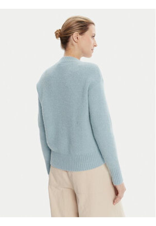 Weekend Max Mara Sweter Visista 2525366122 Błękitny Regular Fit. Kolor: niebieski. Materiał: wełna