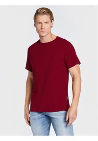 Imperial T-Shirt TK42EDTL Bordowy Regular Fit. Kolor: czerwony. Materiał: bawełna #1