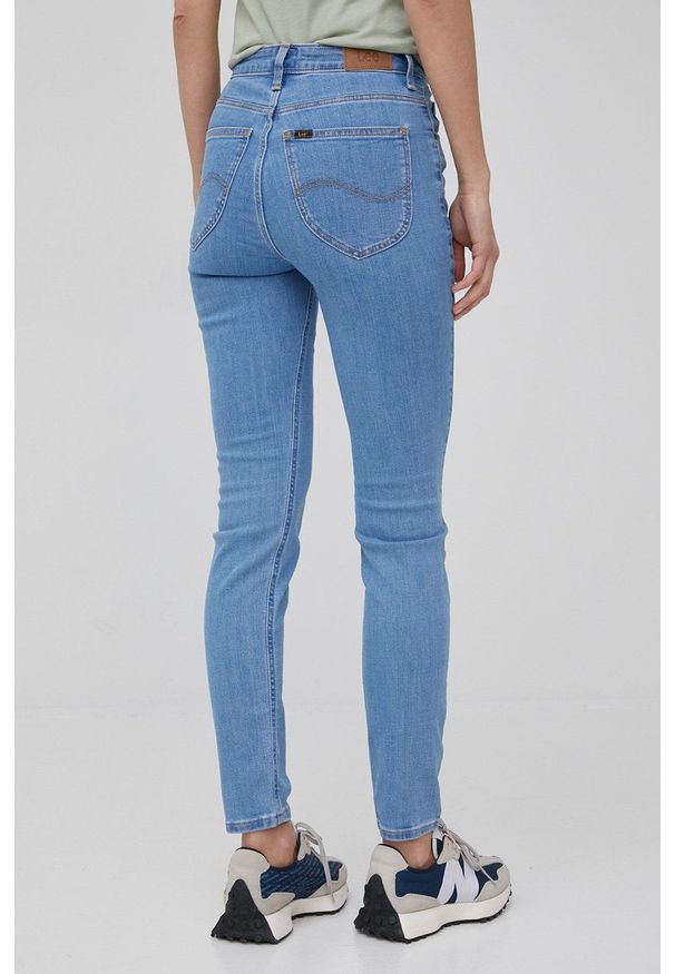 Lee jeansy SCARLETT HIGH LIGHT LITA damskie high waist. Stan: podwyższony. Kolor: niebieski