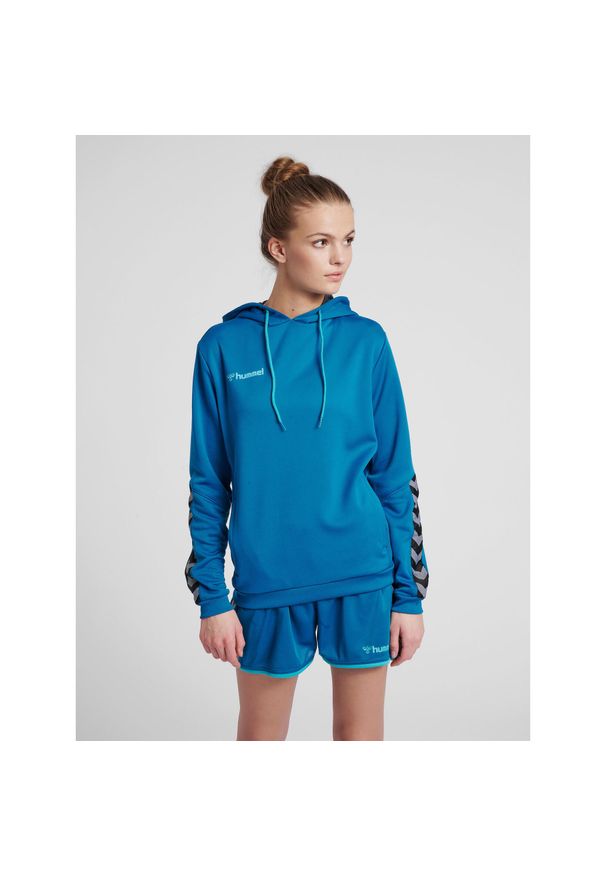 Bluza damska z kapturem Hummel hmlAUTHENTIC Poly. Typ kołnierza: kaptur. Kolor: turkusowy, niebieski, wielokolorowy. Sport: fitness