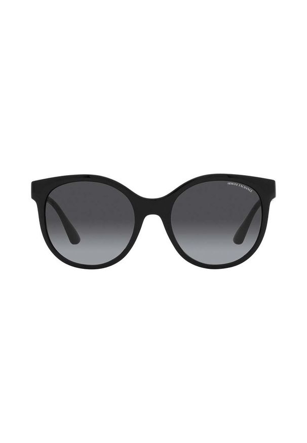 Armani Exchange okulary przeciwsłoneczne damskie kolor czarny. Kolor: czarny