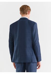Pako Lorente - PAKO LORENTE – Granatowa marynarka garniturowa w delikatną niebieską kratkę. Okazja: na wesele, na ślub cywilny. Kolor: niebieski. Materiał: wełna. Wzór: kratka. Styl: elegancki #8