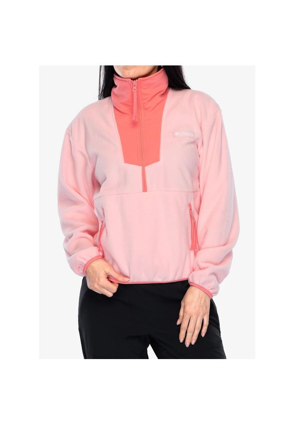 columbia - Bluza polarowa damska Columbia Sequoia Grove Half Zip Fleece. Kolor: różowy. Materiał: polar. Sport: turystyka piesza
