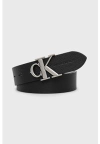 Calvin Klein Jeans pasek dwustronny męski kolor czarny. Kolor: czarny