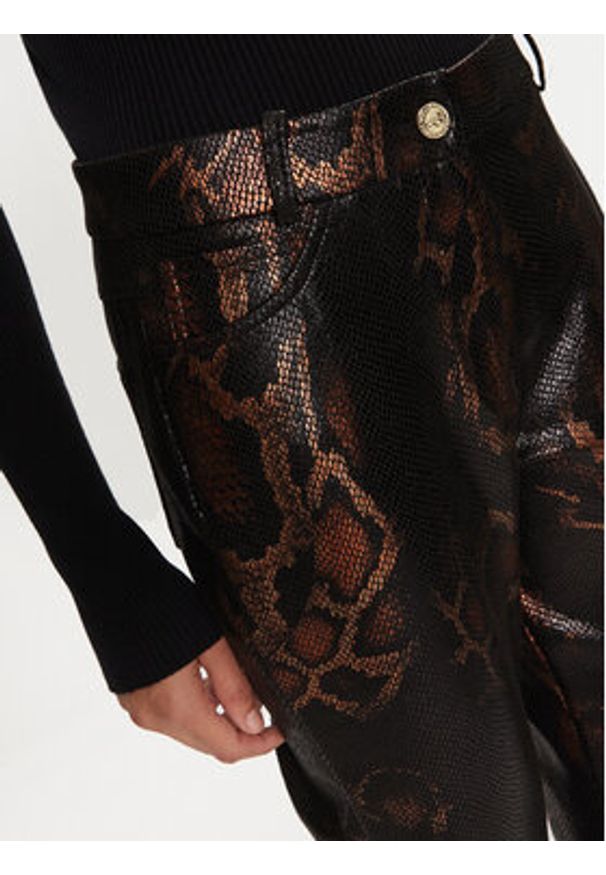LOLA CASADEMUNT Spodnie materiałowe LF2414007 Czarny Slim Fit. Kolor: czarny. Materiał: syntetyk