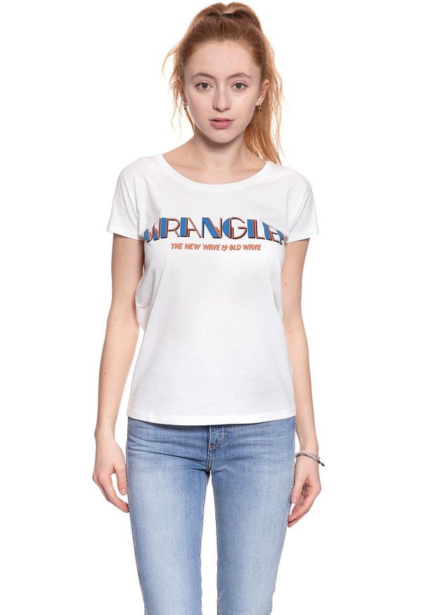 Wrangler - WRANGLER T SHIRT DAMSKI T-SHIRTS SS GRAPHIC OFFWH W7Z02EV02 112132143