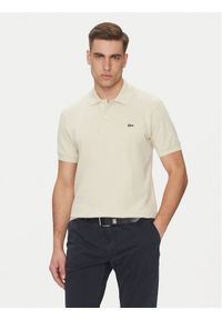 Lacoste Polo L1264 Beżowy Classic Fit. Typ kołnierza: polo. Kolor: beżowy. Materiał: bawełna