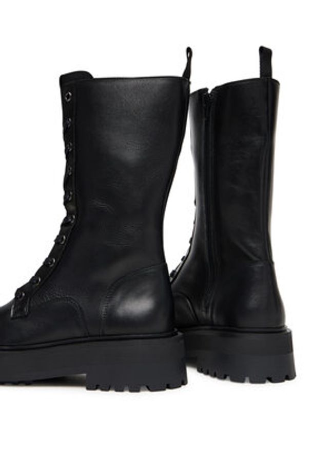 Aeronautica Militare Trapery 252SC0313DPL00254 Czarny. Kolor: czarny. Materiał: skóra