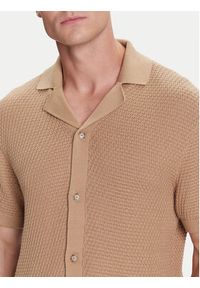 BOSS Kardigan C-Iconico 50543163 Beżowy Regular Fit. Kolor: beżowy. Materiał: bawełna #4