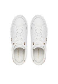 TOMMY HILFIGER - Tommy Hilfiger Sneakersy Essential Chic Court Sneaker FW0FW08322 Biały. Kolor: biały. Materiał: skóra #5
