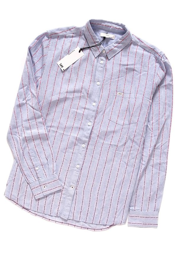 Lee - LEE ONE POCKET SHIRT HEATHER BLUE L46BCBLI 112110753. Materiał: materiał