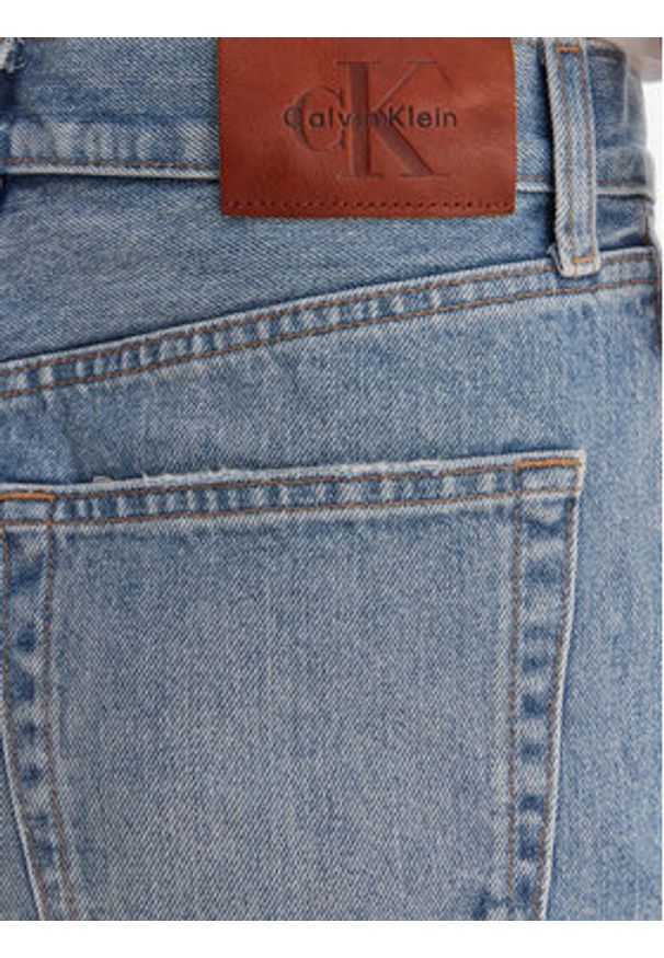 Calvin Klein Jeans Szorty jeansowe LV047F765G Niebieski Straight Fit. Kolor: niebieski. Materiał: bawełna