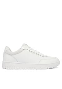 TOMMY HILFIGER - Tommy Hilfiger Sneakersy Th Basket Core Lite Lth FM0FM05713 Biały. Kolor: biały. Materiał: skóra