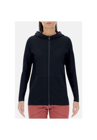 UYN - Bluza sportowa damska Uyn Woman Run Fit OW Hooded Full Zip. Kolor: czarny, wielokolorowy, niebieski. Sport: bieganie