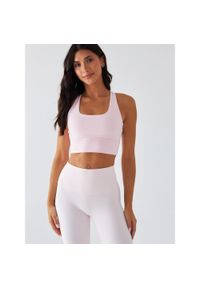 BESHAPED - Stanik Sportowy BeShaped Morning Dew. Kolor: różowy. Materiał: nylon, elastan. Sport: bieganie #1