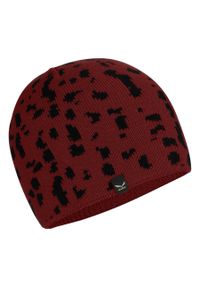 Czapka Zimowa Dziecięca Salewa Merino. Kolor: czerwony. Sezon: zima #1