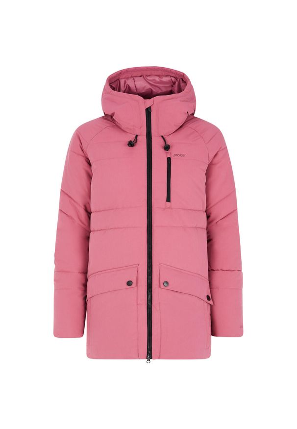 Kurtka puchowa damska Protest Magi. Kolor: wielokolorowy, fioletowy, różowy. Materiał: puch. Sezon: zima. Sport: turystyka piesza