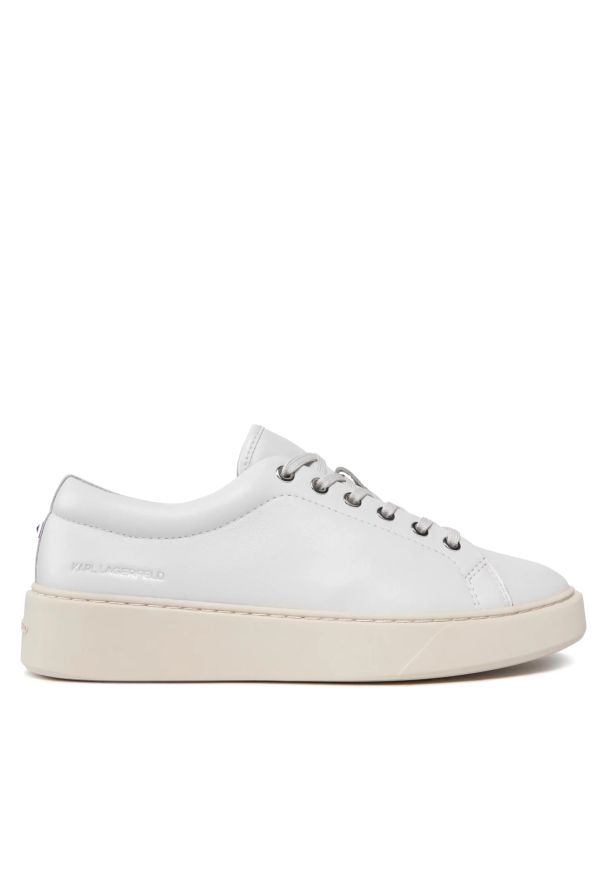 Karl Lagerfeld FLINT Lace Lo Lthr Sneakersy męskie. Kolor: biały