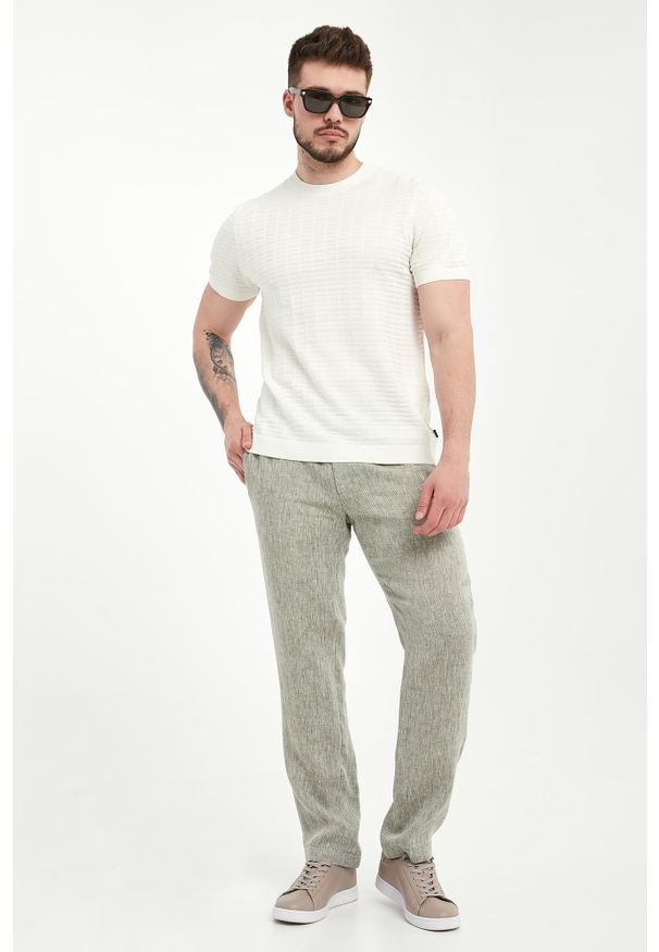 Sweter męski z krótkim rękawem Theor JOOP!. Długość rękawa: krótki rękaw. Długość: krótkie