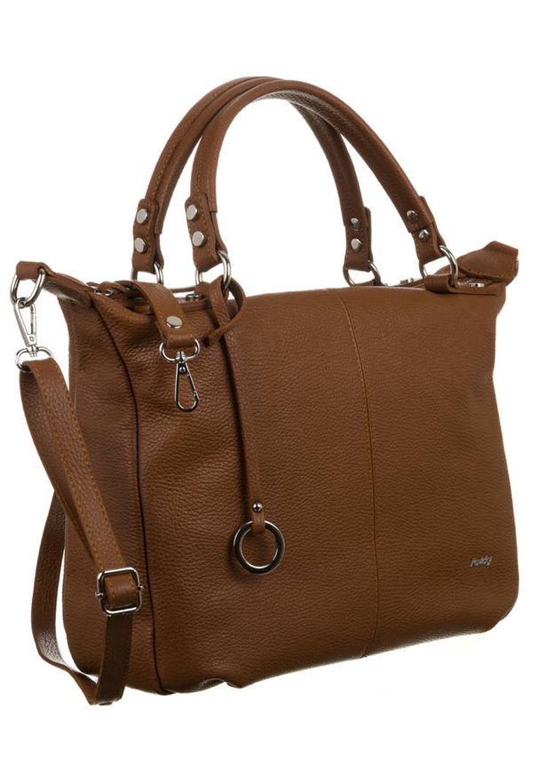ROVICKY - Shopperka kamelowa Rovicky TWR-149. Materiał: skórzane