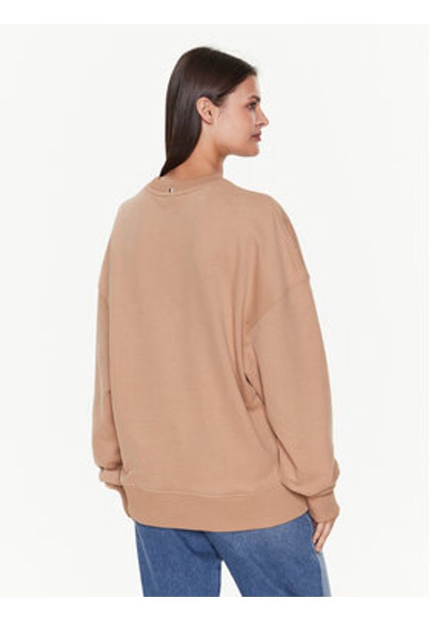 BOSS - Boss Bluza Ecomy 50485251 Brązowy Oversize. Kolor: brązowy. Materiał: bawełna