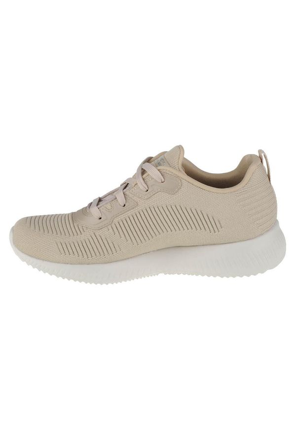 skechers - Buty do chodzenia damskie Skechers Bobs Squad. Zapięcie: sznurówki. Kolor: wielokolorowy, beżowy, szary. Materiał: materiał, syntetyk, tkanina. Szerokość cholewki: normalna. Model: Skechers Sport. Sport: turystyka piesza