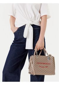 Emporio Armani Torebka Y3D159 YWS0E F1075 Beżowy. Kolor: beżowy. Materiał: skórzane #1