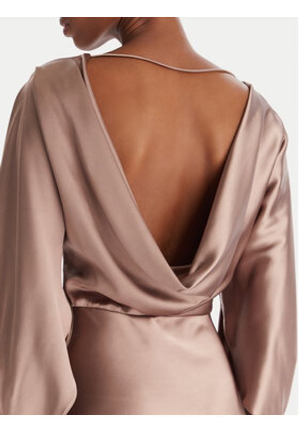 ACCESS FASHION Sukienka wieczorowa 54-3349-237 Beżowy Regular Fit. Kolor: beżowy. Materiał: syntetyk. Styl: wizytowy