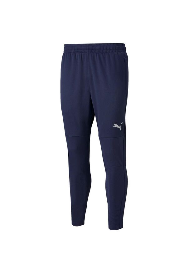 Puma - Męskie Treningowe Spodnie Do Biegania TeamFINAL. Kolor: niebieski. Materiał: dresówka