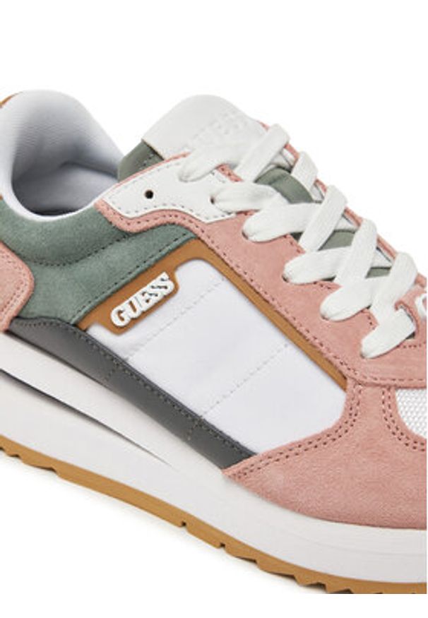 Guess Sneakersy FLPE2G LEP12 Kolorowy. Materiał: skóra. Wzór: kolorowy