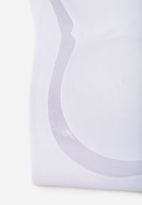 Renee - Biały Biustonosz Ozdobiona Przezroczystymi Wstawkami z Usztywnieniem Seanael. Kolor: biały. Materiał: dresówka. Rodzaj stanika: przezroczysty. Wzór: aplikacja #2