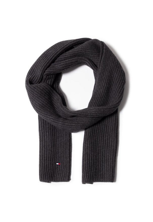 TOMMY HILFIGER - Tommy Hilfiger Szalik Pima Cotton Scarf AM0AM06546 Szary. Kolor: szary. Materiał: materiał