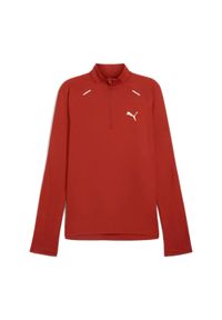 Puma - Bluza do biegania męska PUMA Run Cloudspun 1/4 Zip. Kolor: czerwony. Sport: bieganie