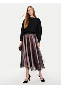 Imperial Bluza FG94IHZ Czarny Loose Fit. Kolor: czarny. Materiał: wiskoza, syntetyk