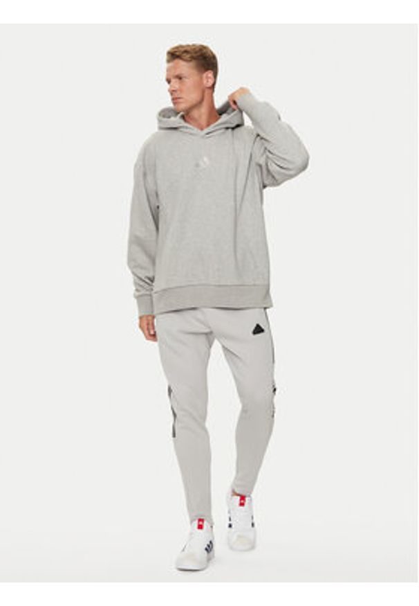 Adidas - adidas Bluza ALL SZN Fleece IY4123 Szary Loose Fit. Kolor: szary. Materiał: bawełna